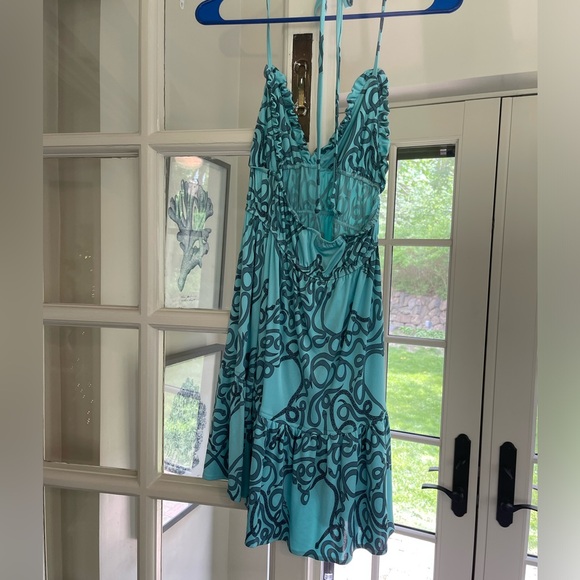 🏝️ Mara Hoffman Dress Small Teal - Picture 9 of 11